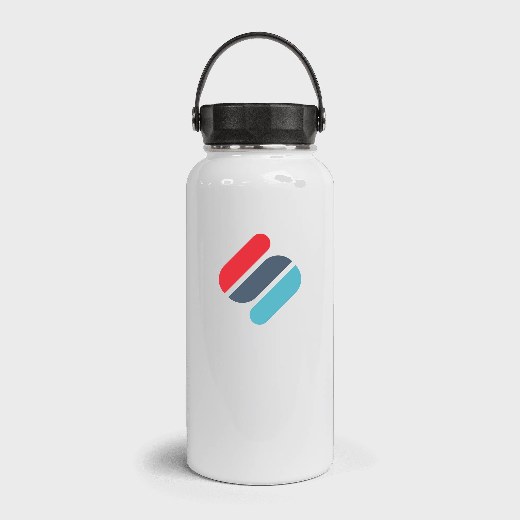 Water Bottle | Stainless Steel, White, TrueSpin Mark
